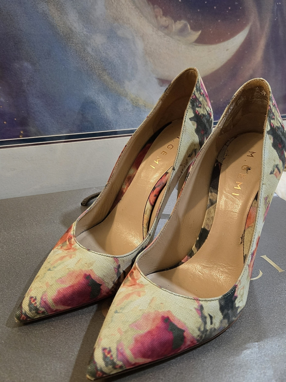 M.Gemi Floral Pointed-Toe Pumps in Multicolor - Women's Dress Heels Size 7